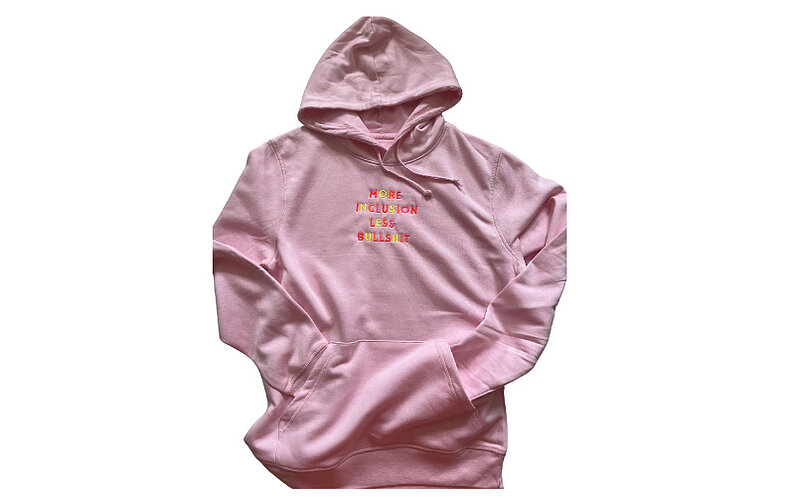 22More Inclusion - less bullshit 22 Hoodie candy pink