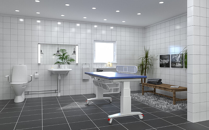 Pflegeliege Kinder Rehakinder Behinderung wickeln FiNiFuchs