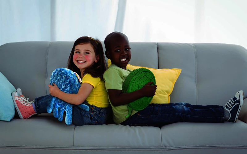 Vibrationskissen Plüsch therapieren Körperwahrnehmung FiNiFuchs