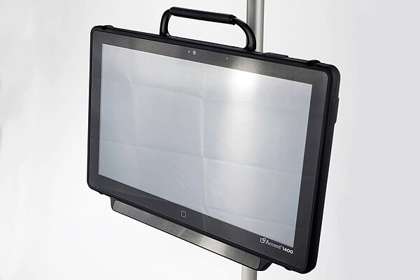 Accent 1400 30 Augensteuerung Werbebild Unterstuetzte Kommunikation dynamischer Talker